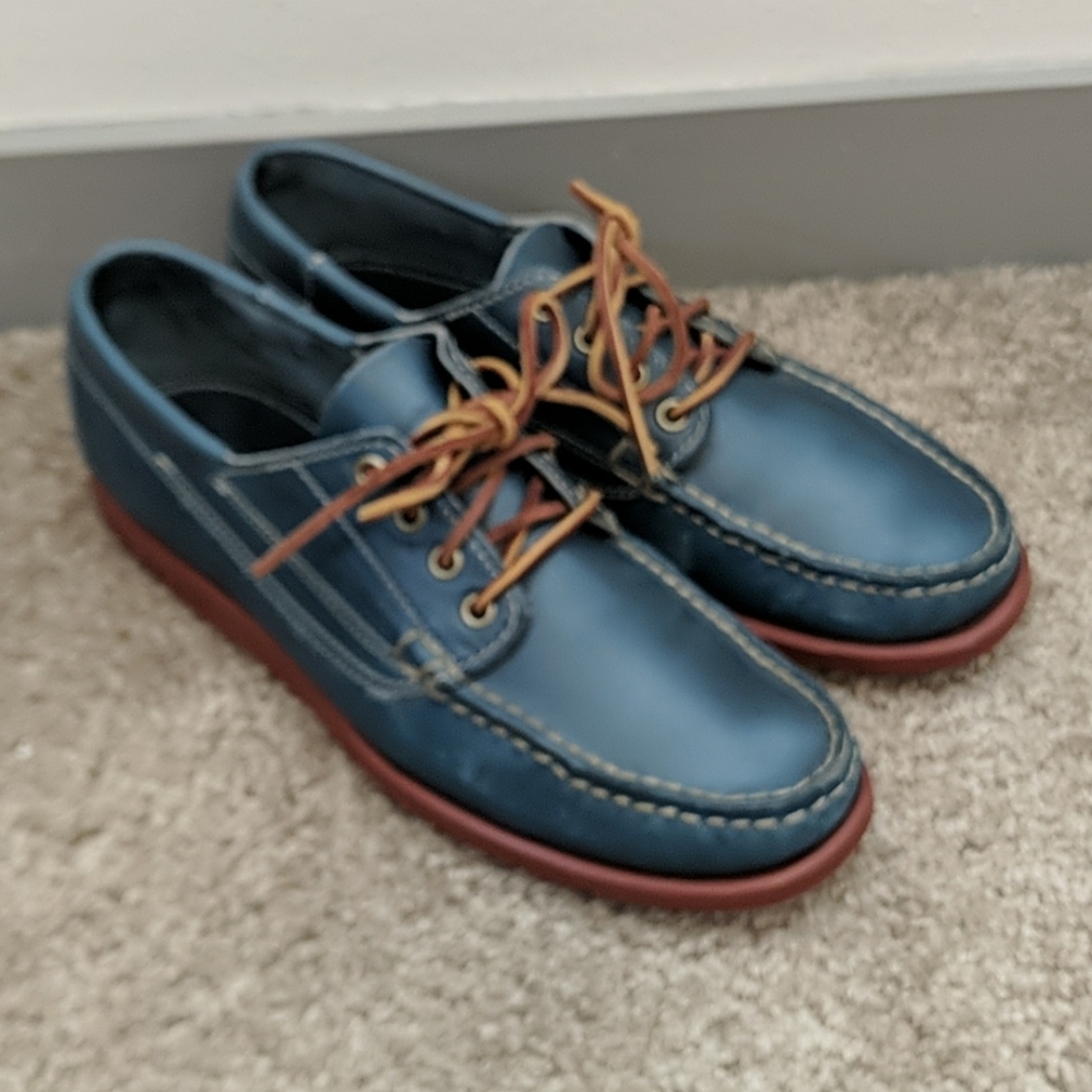 Sebago boat shoes blue made in USA mens 9